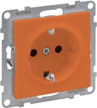Legrand SEANO Schutzkontakt-Steckdose, Steckklemmen, 16 A, 250 V, mit erhöhtem Berührungsschutz, orange (765422)