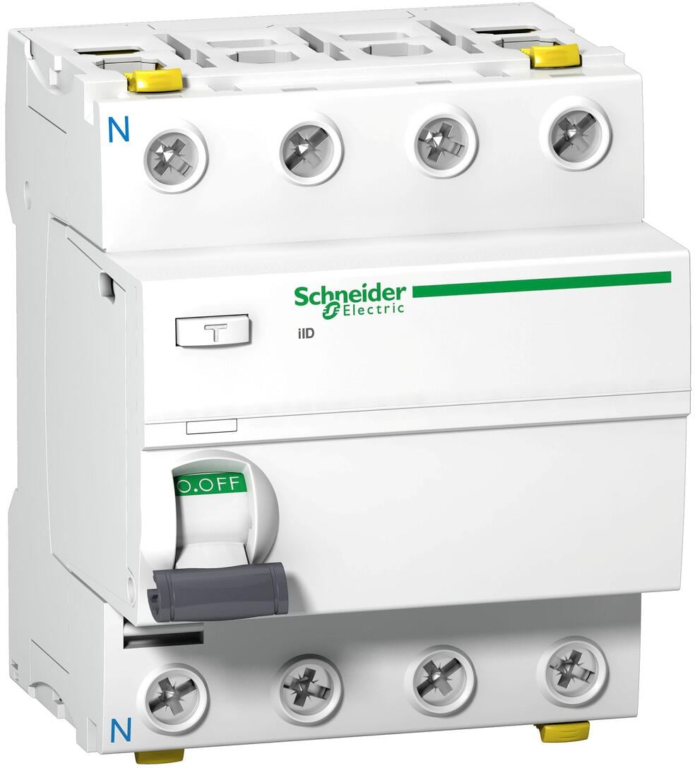 Schneider Electric A9Z21425 Fi-Schutzschalter iID, 4-Polig, 25A, 30mA, Typ A