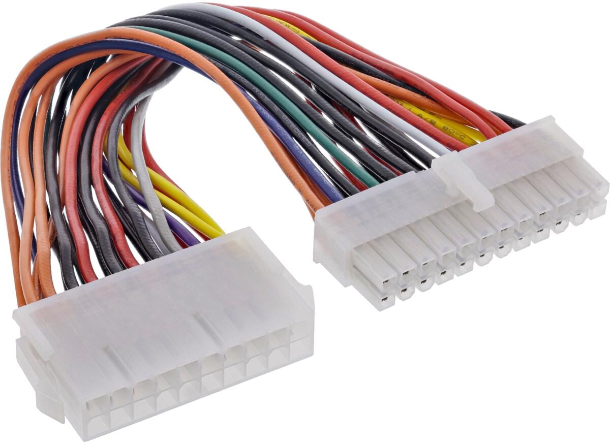 InLine Stromadapter intern, 20pol ATX Netzteil zu 24pol EPS12V Mainboard, 0,16m (26637)