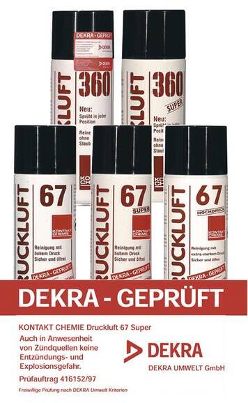 Hellermann DRUCKLUFT67 Druckluft Sprühdose, 200ml (935-10032)