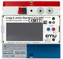 Lingg+Janke KNX Elektrozähler EMU Standard, 3-Phasen Wandlermessung, REG, grau (87773/87773SEC)