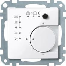 KNX Raumtemperaturregler UP/PI mit Tasterschnittstelle 4fach, aktivweiß glänzend, Merten 616725