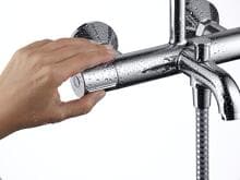 hansgrohe Vernis Blend Duschsystem 200 1 Strahlart, mit Wannenthermostat, Kunststoff, 20 l/min, 205mm, chrom (26274000)