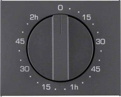 Berker 16357106 Zentralstück mit Regulierknopf für mechanische Zeitschaltuhr, K.1, anthrazit matt, lackiert