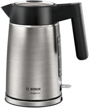 Bosch TWK5P480 Wasserkocher, 2400W, 1,7L,  Cordless,  Dampfstop, Deckelöffnung auf Knopfdruck, edelstahl