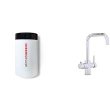 Thermoflow 100 E Kochendwasser-Armatur, 5l, IPX4, G1/2“, eckiger Auslauf, silber