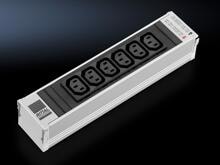 Rittal DK 7856.080 PSM Steckdosenmodul, zur modularen PSM Stromverteilung. IEC 60 320: 6x C13, 230 V, 16 A, weiß