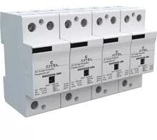 Citel 4-poliger Kombiableiter Typ 1+2+3 (B+C+D) für 230/400 V TNS-Netze, REG, grau (3713)