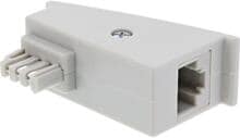 InLine TAE-F Adapter, TAE-F Stecker auf RJ45 Buchse, 8P2C für Fritzbox, grau (69949)
