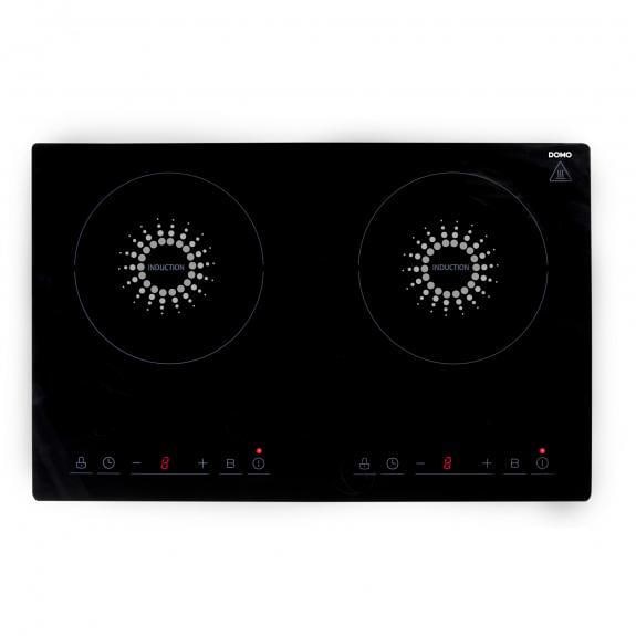 DOMO DO326IP Doppelinduktionskochplatte, 3500W, TouchControl, Kindersicherung, Timer, schwarz