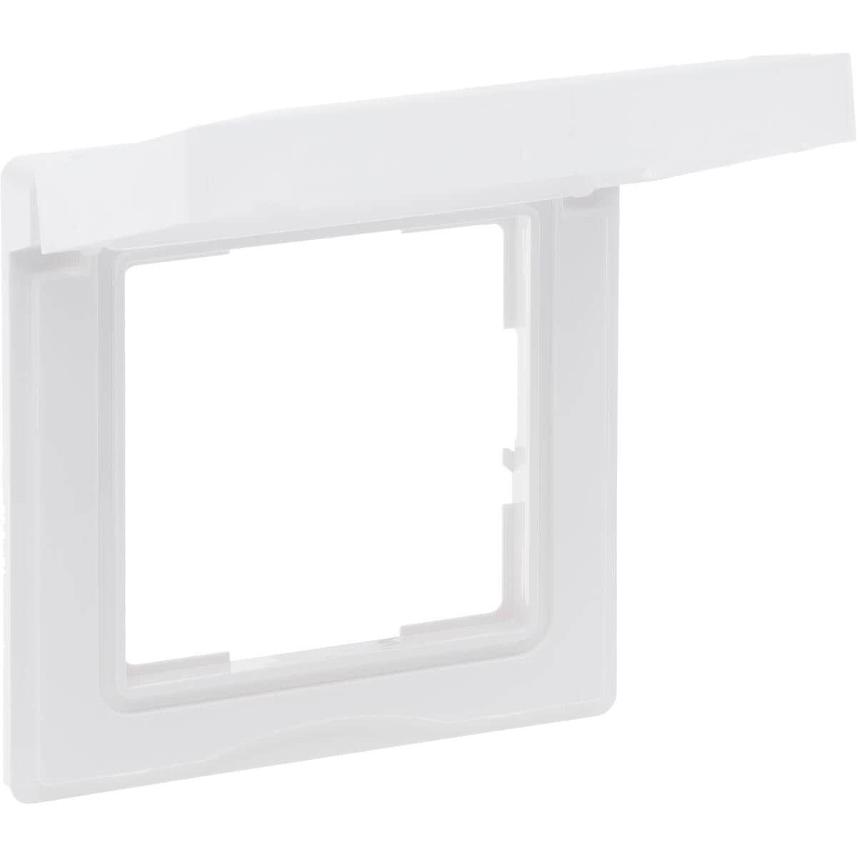 Legrand SEANO 1-fach Rahmen mit Klappdeckel für Standardeinsätze zur Erhöhung der Schutzart auf IP44, anthrazit lackiert (765444) Elektroshop Wagner