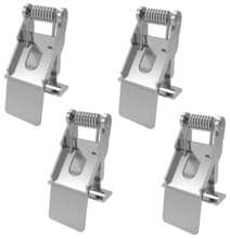 Brumberg Einbaufeder 4er-Set inkl. Winkel und Schrauben, für LED-Panels der Serien PINOS, AGGY, OREN, TIMOR und CEBU, silber (00532900)