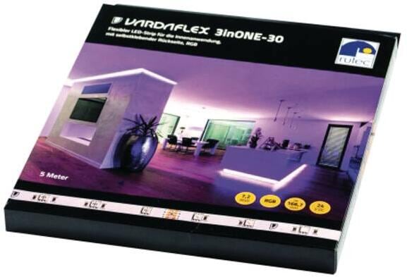 Rutec B86575 VARDAflex 3inONE-30 - 5 Meter Rolle Flex.LED Strip, 24V, Innen, RGB Box