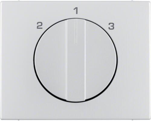 Berker 1088710300 Zentralstück mit Drehknopf für 3-Stufenschalter, K.5, alu, Aluminium eloxiert