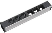 Bachmann CONI Steckdosenleiste, 3xSchuko, 3xABD, IP20, 0,2m, schwarz (912.006)