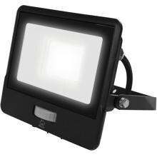 Deltaco Flutlicht mit PIR-Sensor Smart Home, LED, mit Bewegungsmelder, 20W, einstellbare Farbtemperatur, dimmbar, schwarz (SH-LFL01)