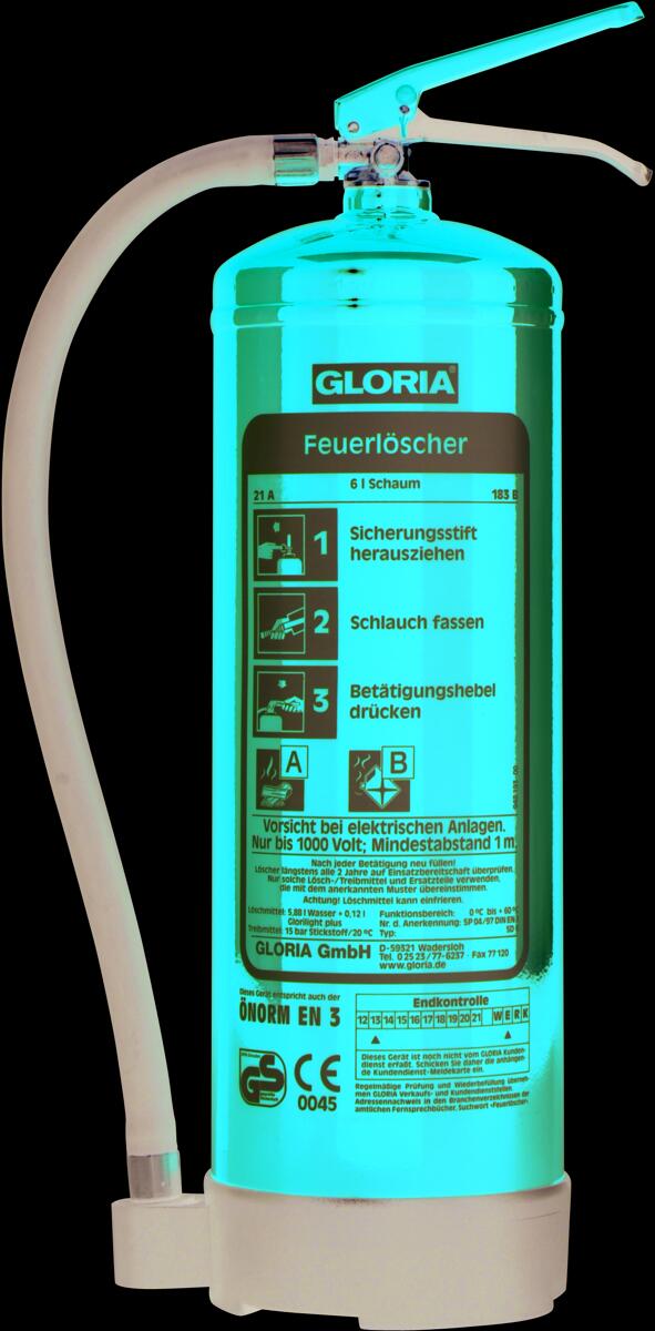 Gloria SD 6 Schaum-Feuerlöscher mit Wandhalter (803681.0000) Elektroshop  Wagner