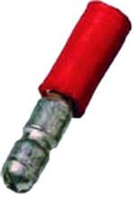 Intercable ICIQ1RST isolierter Rundstecker, 0,5-1mm², 4mm, rot, 100 Stück (180864)