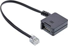 InLine TAE Adapterkabel, RJ11 Stecker auf TAE-F Buchse, 0,2m (69945)
