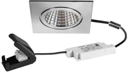 Brumberg ITANSA-S LED-Einbaudownlight dimmbar, 6W, 730 lm, 3000K, eckig, edelstahl (39476423)