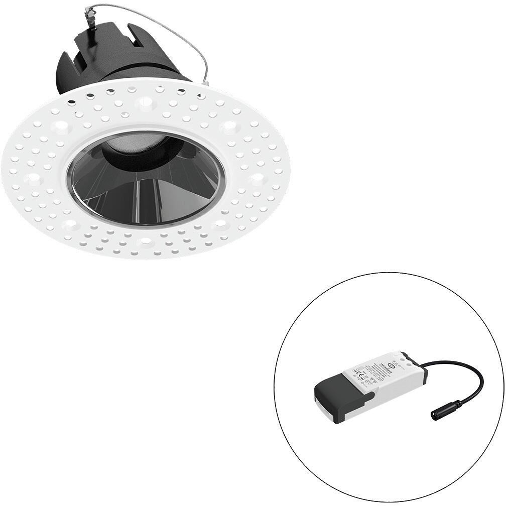 EVN SELECTO LED Deckeneinbau, rund, dreh-/schwenkbar, IP20, 220-240V/AC, 6W, 2700K, 686lm, inkl. Netzgerät, Phase, Reflektor silber/hochglänzend, 12.7
