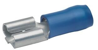 Klauke 8303 Flachsteckhülsen, 1,5-2,5qmm, blau