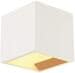 SLV PLASTRA Wandleuchte, QT14, eckig, Cube, weißer Gips, max. 42 W (148018)
