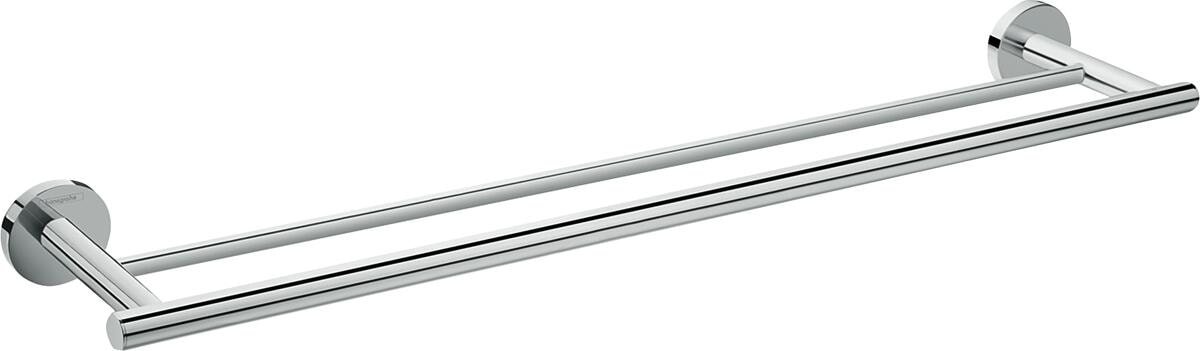 hansgrohe Logis Universal Doppelbadetuchhalter, Messing, Chrom (41712000)
