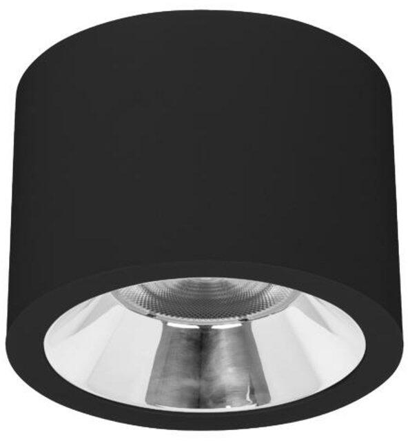 Brumberg APOLLO MAXI LED-Anbaudownlight, 3000 K, 2632 lm, 20,5 W, 55°, Reflektor silber/hochglänzend, DALI, rund, schwarz (42614183DA)