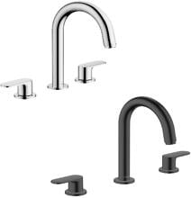 hansgrohe Vernis Blend 3-Loch Waschtischarmatur, mit Zugstangen-Ablaufgarnitur, Messing, 5 l/min