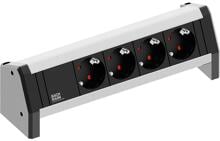 Bachmann DESK Steckdosenleiste, 4xSchuko, GST18, 16A, IP20, aluminium (9.020.049)