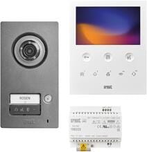Grothe Comfort-Videoanlagen-Set 2VOICE-Technologie für ein Einfamielienhaus Systembus mit nur 2 echten Leitungen, weiß (SET 1784/781)