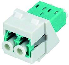 Rutenbeck 228080000 KMK-LC-D OM3 aqua rw, LC-D Keystone Modul, MM, OM3 (aqua), reinweiß (ähnlich RAL 9010)