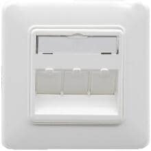 KERPEN DATACOM MC45 Anschlussdose, Unterputz, 50x50mm, 45°, 3-fach, weiß (LKD9ZQ010120000)