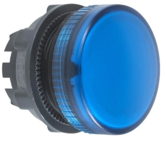 Schneider Electric ZB5AV06 Harmony XB5, Leuchtmelder, Frontelement, Kunststoff, 22mm, für Glühlampe BA9s, glatte Kalotte, blau