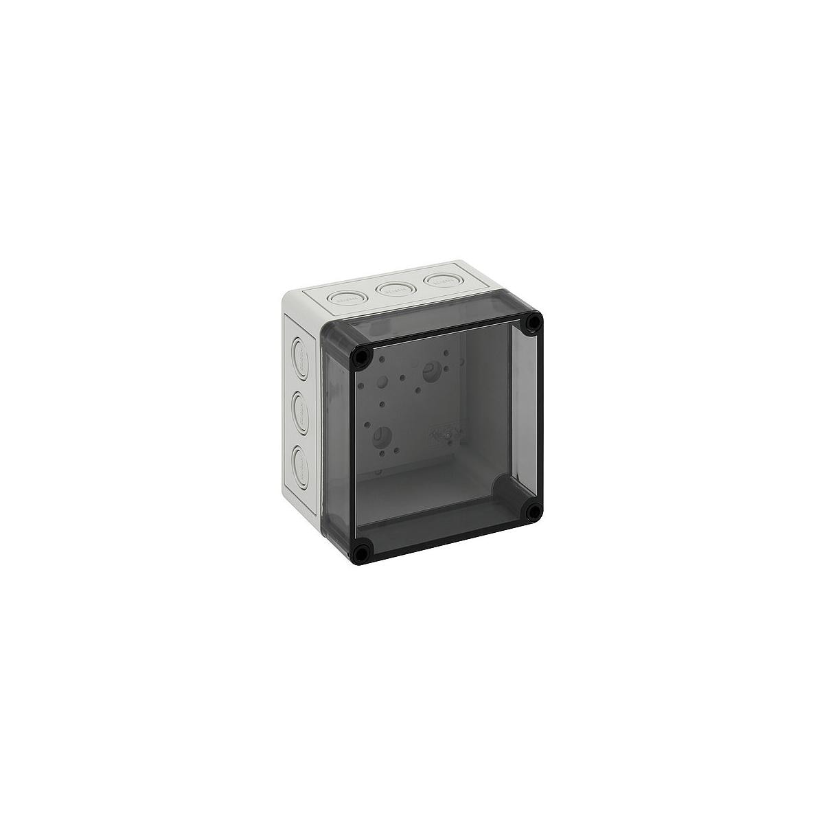 Spelsberg TK PC 1313-10-tm Leergehäuse, metrische Vorprägungen, IP66, 130x130x99 mm, grau/transparent (13750501)