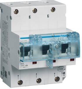 Hager HTN350C SLS Schalter 3-Polig, Cs-Charakteristik, 50A, für Hutschienenmontage