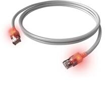 EasyLan DualBoot LED Patchkabel Kat6A Länge 10m, grau (CS1OAADAD0100)