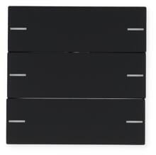 Gira 5753005 Wippenset 3fach für Tastsensor 4 System 55, Schwarz Matt