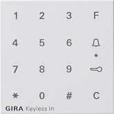 Gira 851303 Aufsatz Codetastatur Keyless In, System 55, reinweiß glänzend