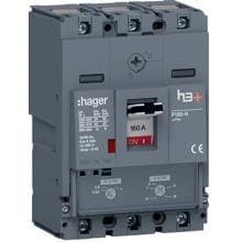 Hager HHS160DC Leistungsschalter h3+ P160 TM ADJ 3P3D 160A 25kA CTC