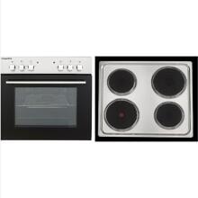 respekta EB 6000 SET IX N EEK A Einbauherd-Set mit Massekochfeld, 59,5cm breit, 55L, Ober-/Unterhitze, schwarz/Edelstahl