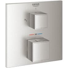 GROHE Grohtherm Cube Thermostat-Brausebatterie, mit integrierter 2-Wege-Umstellung, Fertigmontageset für Rapido SmartBox, EcoJoy