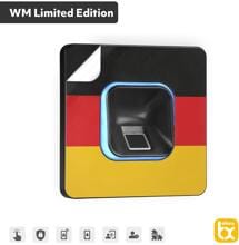 eKey xLine Fingerprintset für Unterputzmontage, Kunststoffrahmen in Schwarz inkl. rückstandsfreien WM-Klebefolien (503701)