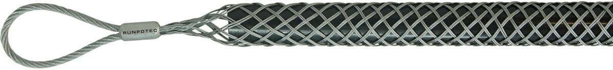 Runpotec CW800E Kabelziehstrumpf 10-15mm mit Schlaufe mit Spillwinde, silber (20661)
