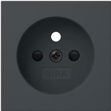 Gira 494528 Abdeckung für Steckdose mit Erdungsstift 16 A 250 V~ und Shutter System 55 Anthrazit