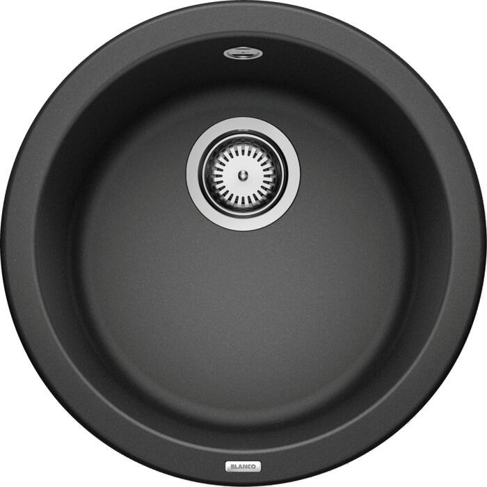 Blanco Blancorondo Granitspüle, Silgranit, ohne Ablaufferbedienung, anthrazit (511629)