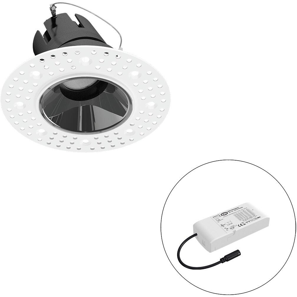 EVN SELECTO LED Deckeneinbau, rund, dreh-/schwenkbar, IP20, 220-240V/AC, 13W, 2700K, 1486lm, inkl. Netzgerät, DALI, Reflektor silber/hochglänzend, 10.