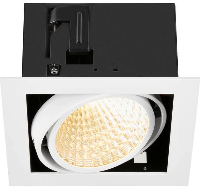 SLV KADUX Deckeneinbauleuchte, single, DALI, Touch, 30°, 3000K, weiß/schwarz (1008567)
