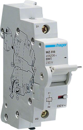 Hager MZ206 Unterspannungsauslöser für MCB RCBO <125A, 230V AC